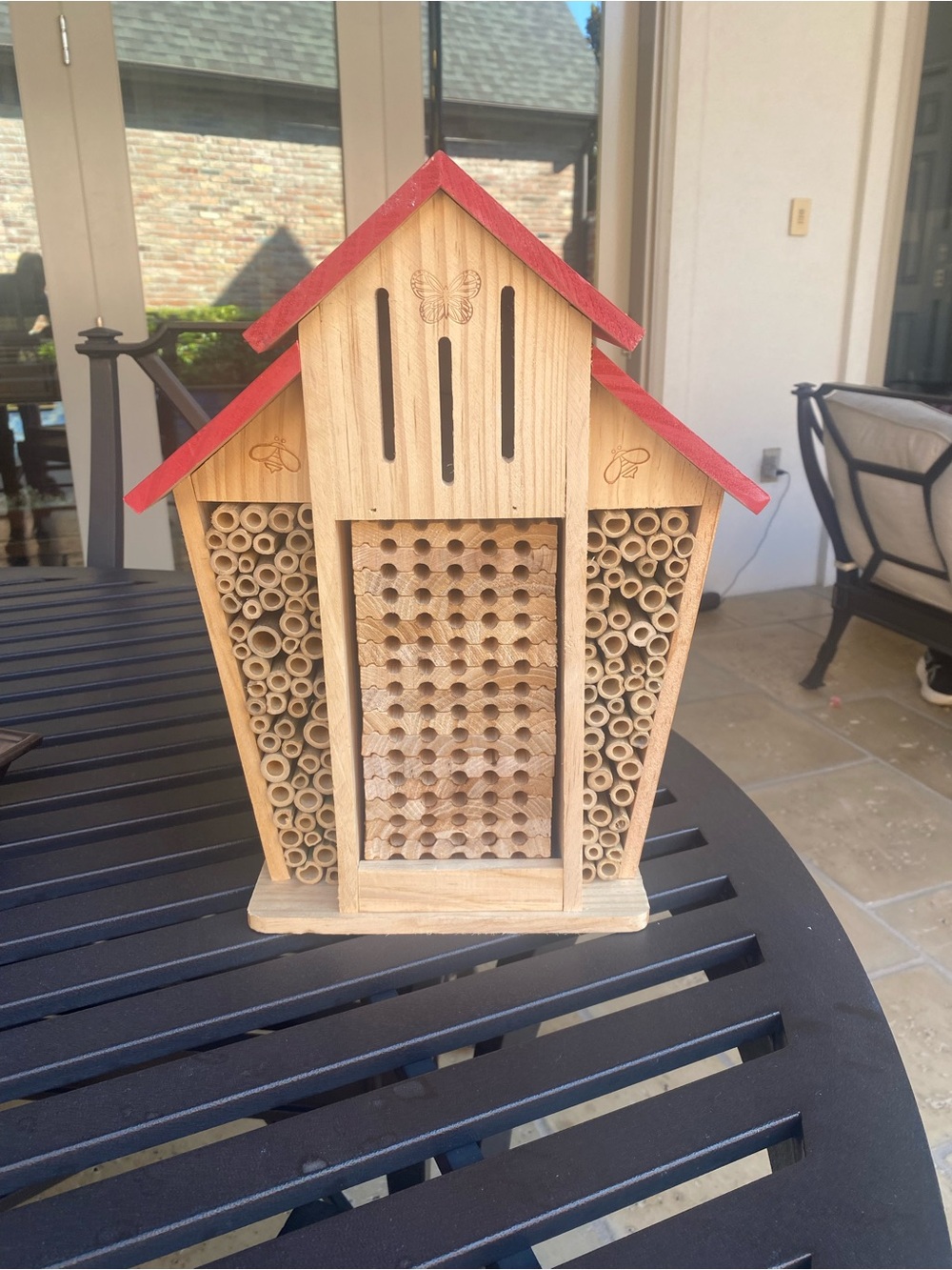 Bambeco Mason Wooden Bee Barn House with Red Roof